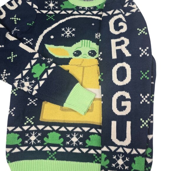 Star Wars Geeknet Grogu Snow Globe Ugly Christmas Sweater Small - Picture 4 of 9